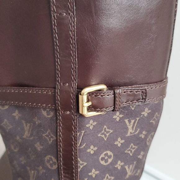 Louis Vuitton monogram mini lin riding boots - Picture 5 of 11